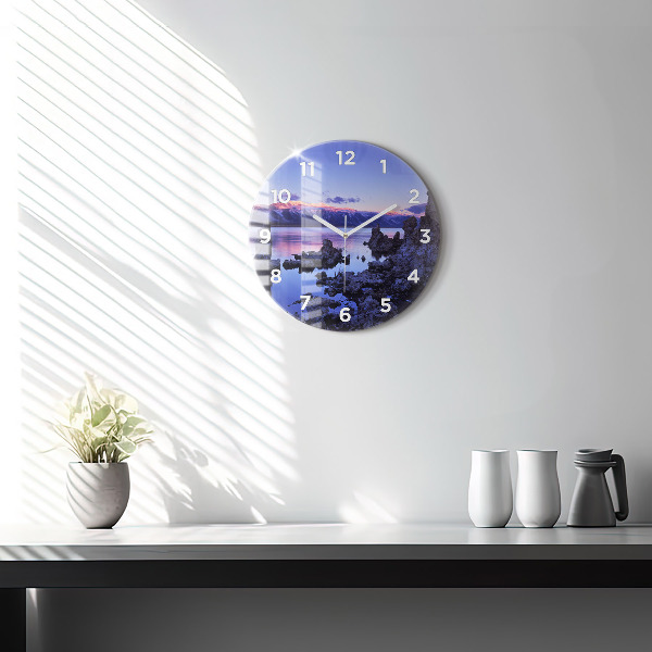 Horloge ronde Lac Californie