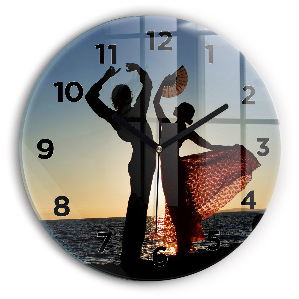 Horloge ronde Danse espagnole en mer