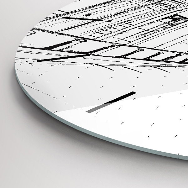 Horloge ronde Dessin de la ville de Provence