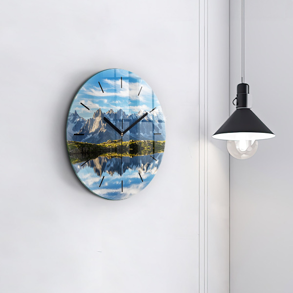 Pendule murale ronde Vallée de Chamonix, Alpes