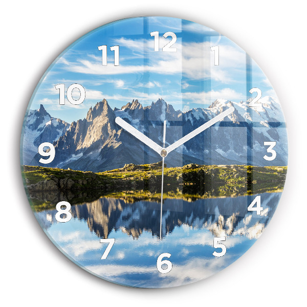 Pendule murale ronde Vallée de Chamonix, Alpes