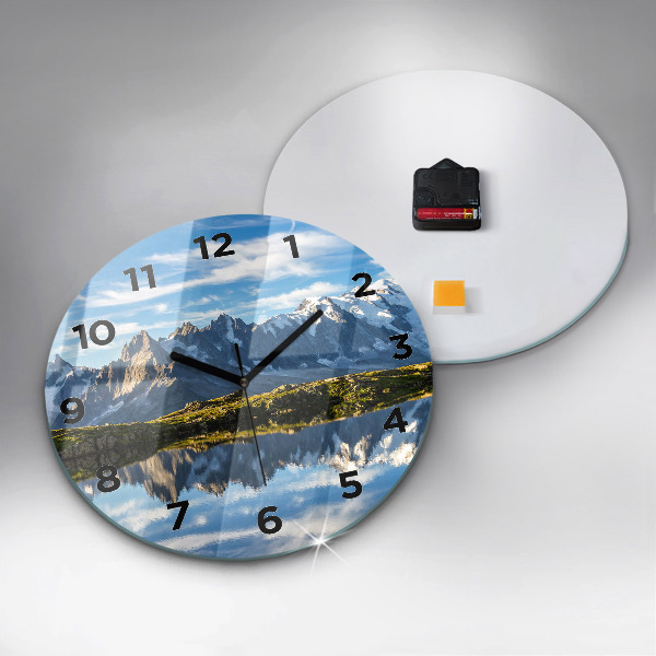 Pendule murale ronde Vallée de Chamonix, Alpes