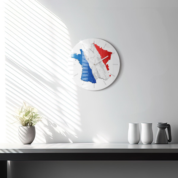 Horloge ronde Drapeau de la France