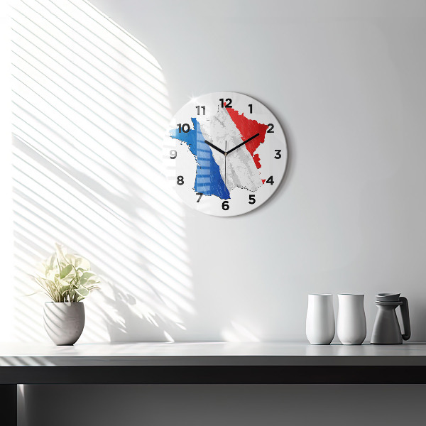 Horloge ronde Drapeau de la France