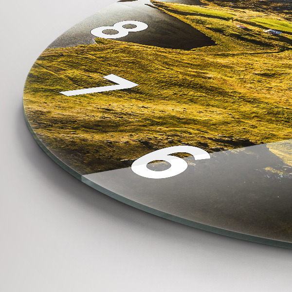 Pendule murale ronde Route en Islande