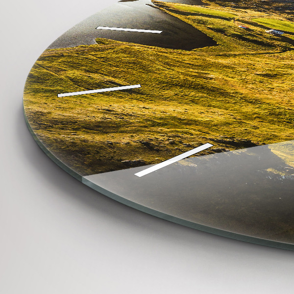 Pendule murale ronde Route en Islande