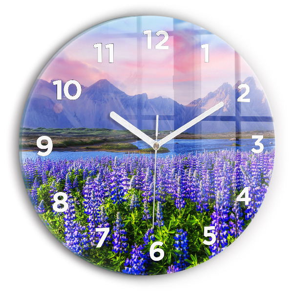 Horloge ronde Vue sur la montagne Islande