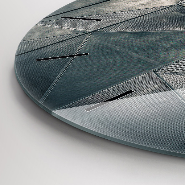 Horloge ronde Triangles abstraits en métal