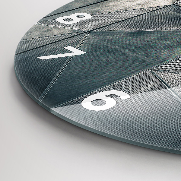 Horloge ronde Triangles abstraits en métal