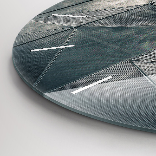 Horloge ronde Triangles abstraits en métal