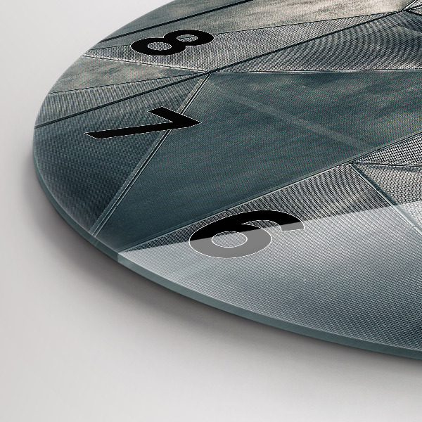 Horloge ronde Triangles abstraits en métal