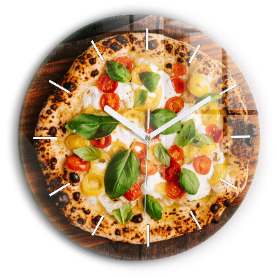 Horloge ronde pizza italienne