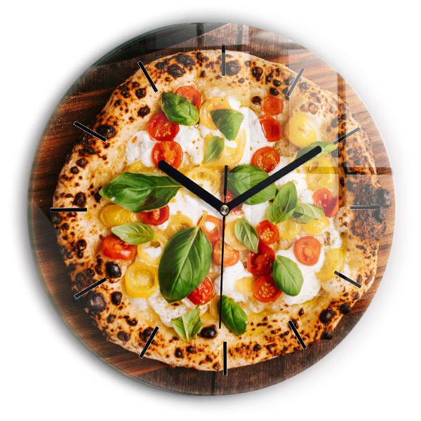 Horloge ronde pizza italienne