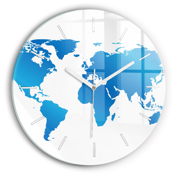 Horloge ronde Carte du monde