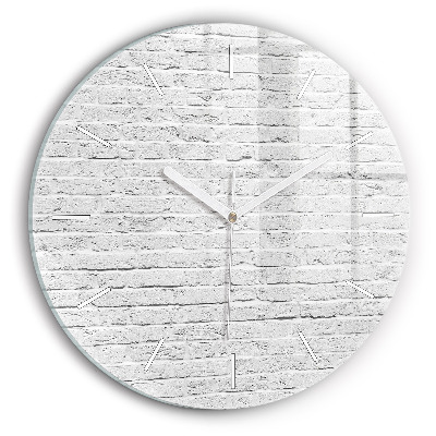 Horloge ronde Un mur de briques claires