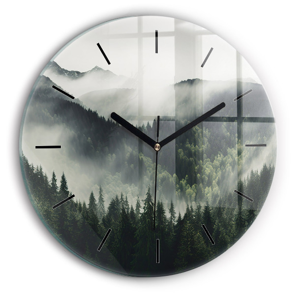 Horloge ronde Paysage forestier