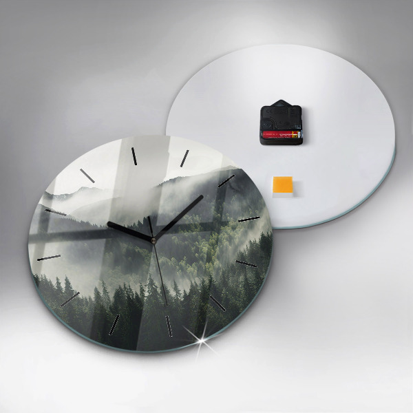 Horloge ronde Paysage forestier