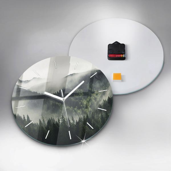 Horloge ronde Paysage forestier