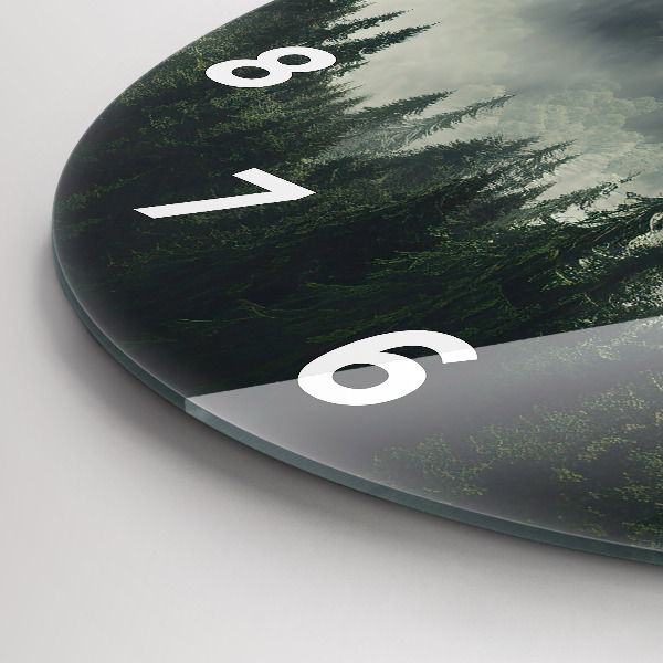 Horloge ronde Paysage forestier