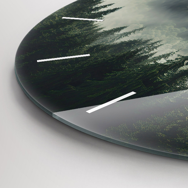 Horloge ronde Paysage forestier