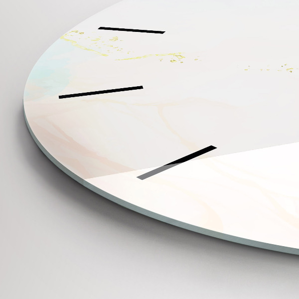 Horloge ronde Aquarelle marbrée