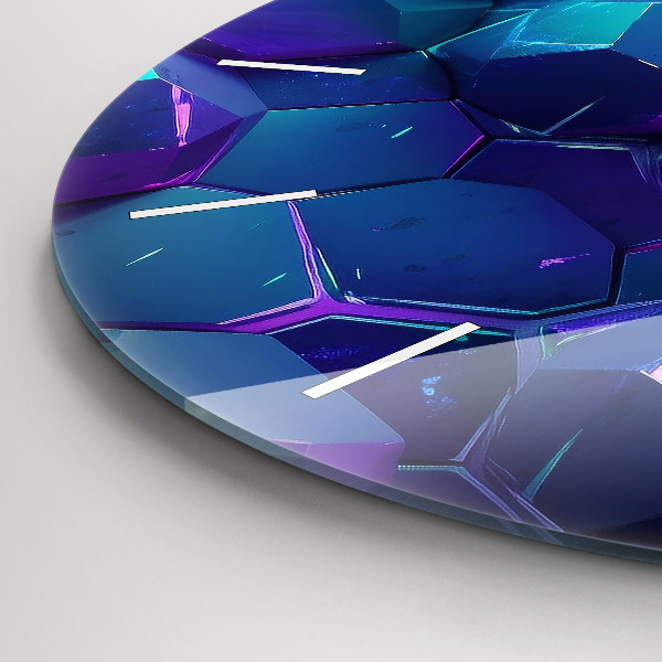 Horloge ronde figures géométriques