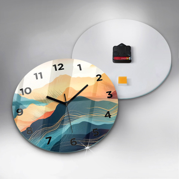 Horloge ronde Paysage de montagne