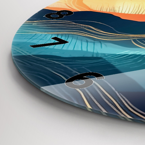 Horloge ronde Paysage de montagne