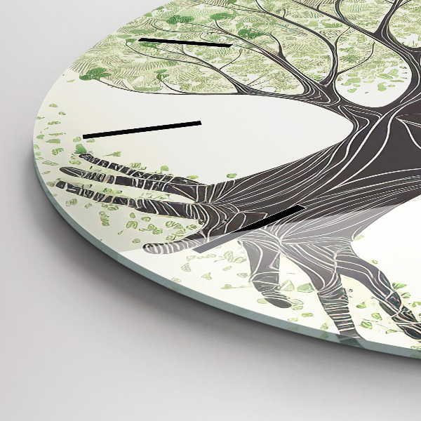 Horloge ronde Nature des grands arbres