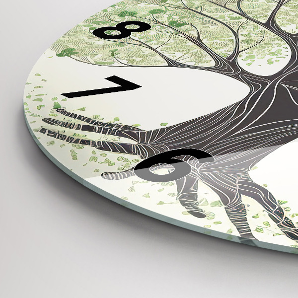 Horloge ronde Nature des grands arbres