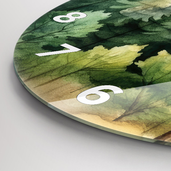 Horloge ronde Paysage forestier