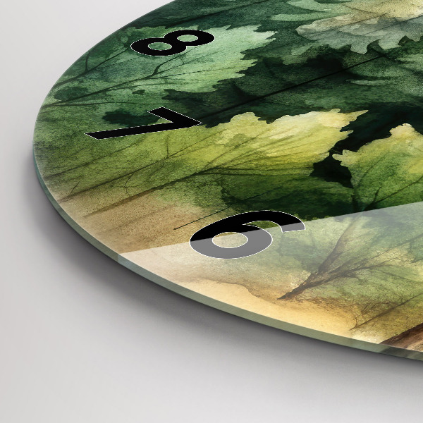 Horloge ronde Paysage forestier