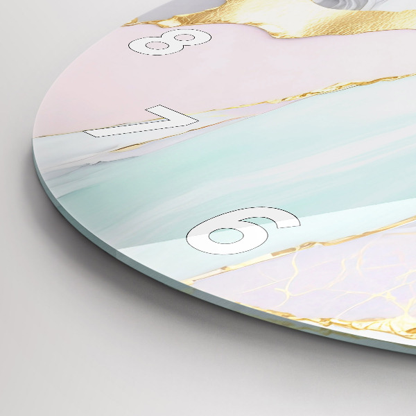 Horloge ronde Motif en marbre