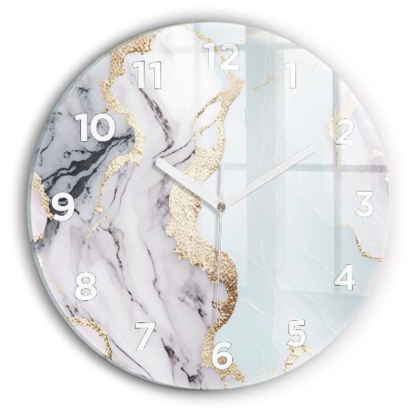 Horloge ronde Marbre pastel