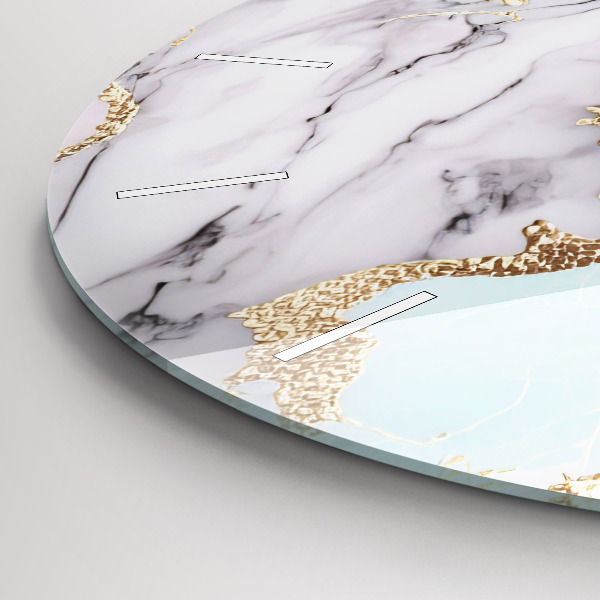 Horloge ronde Marbre pastel