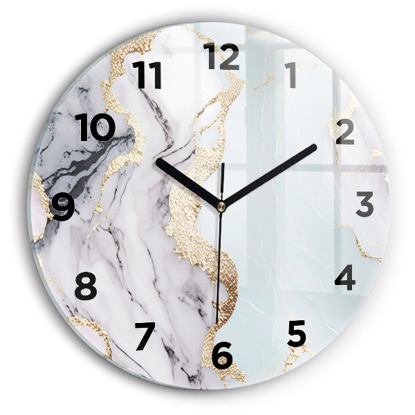 Horloge ronde Marbre pastel
