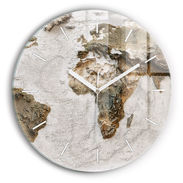 Horloge ronde Carte du vieux monde