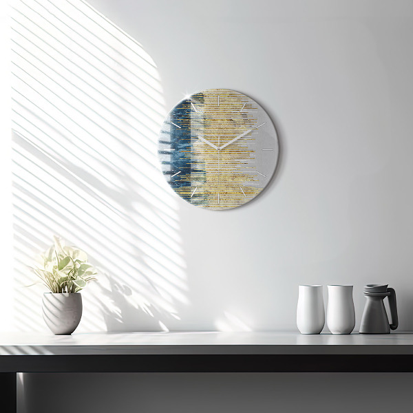 Horloge ronde Motif décoratif et or