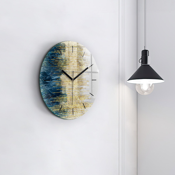 Horloge ronde Motif décoratif et or