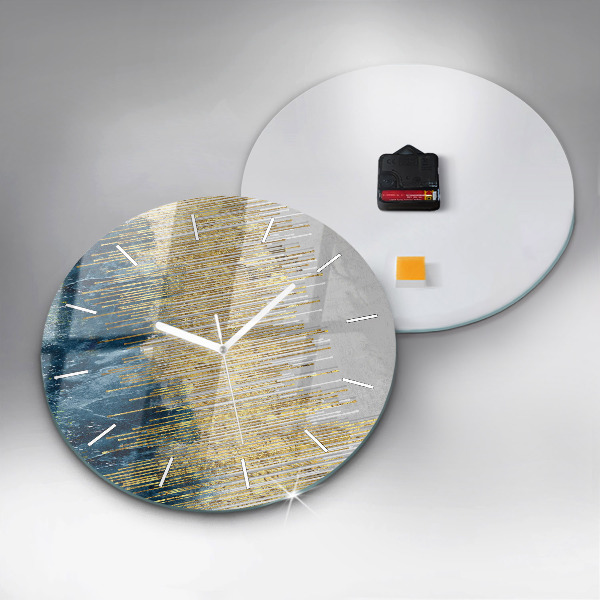 Horloge ronde Motif décoratif et or