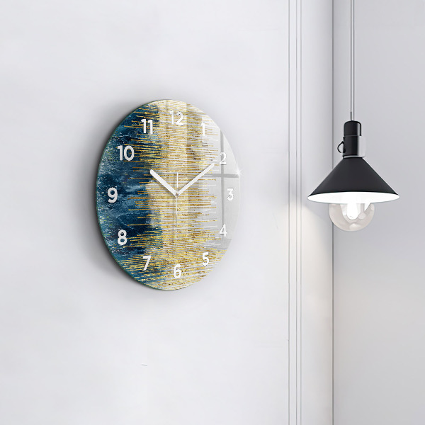 Horloge ronde Motif décoratif et or