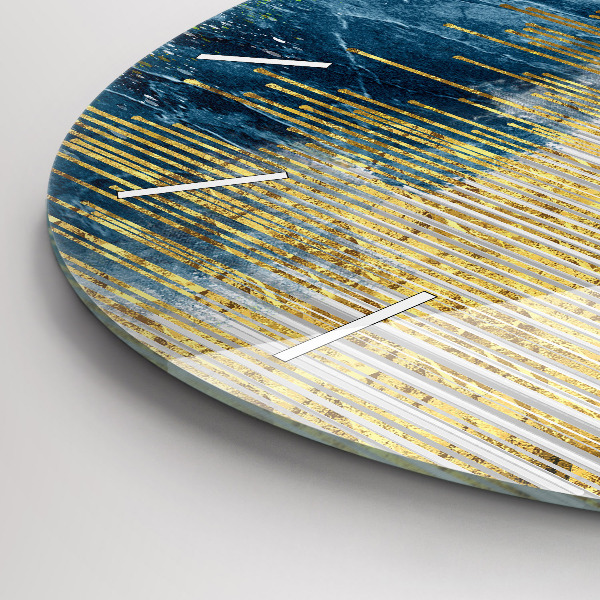 Horloge ronde Motif décoratif et or