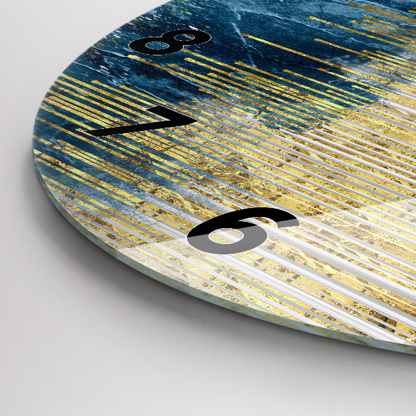 Horloge ronde Motif décoratif et or