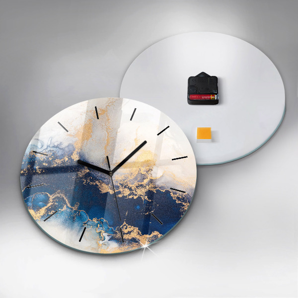 Horloge ronde Motif en marbre