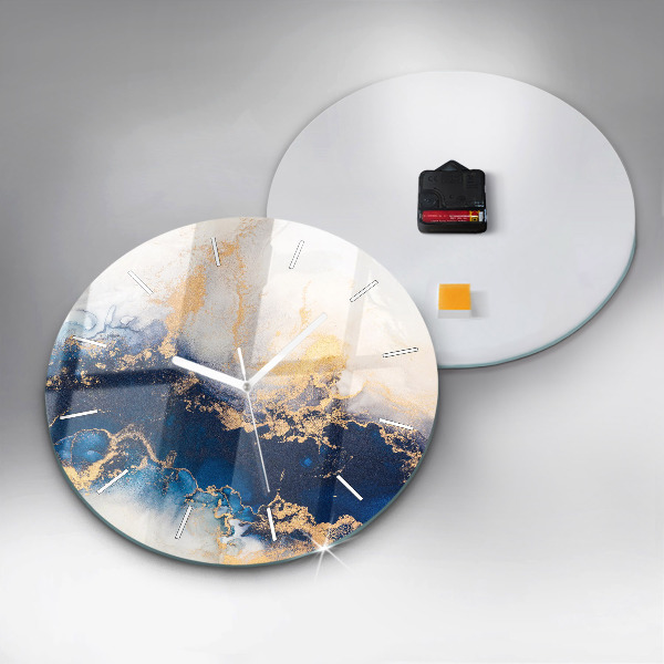 Horloge ronde Motif en marbre