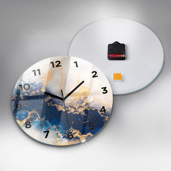 Horloge ronde Motif en marbre