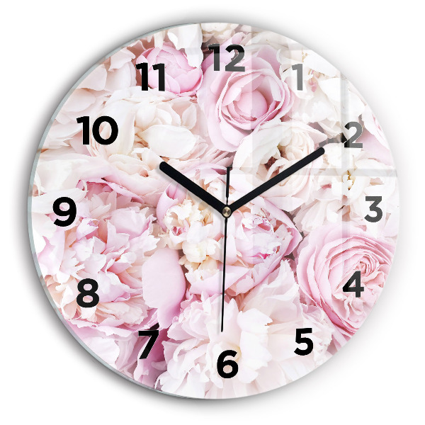 Horloge ronde Fleurs décoratives
