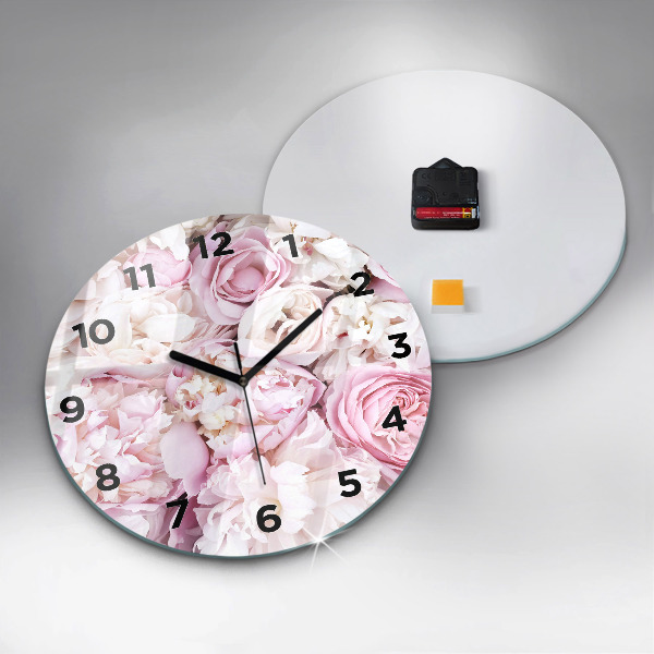 Horloge ronde Fleurs décoratives