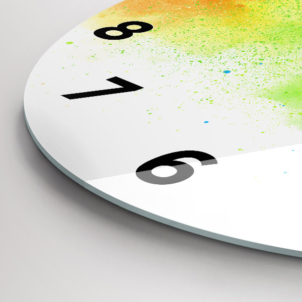 Horloge ronde Arc-en-ciel abstrait