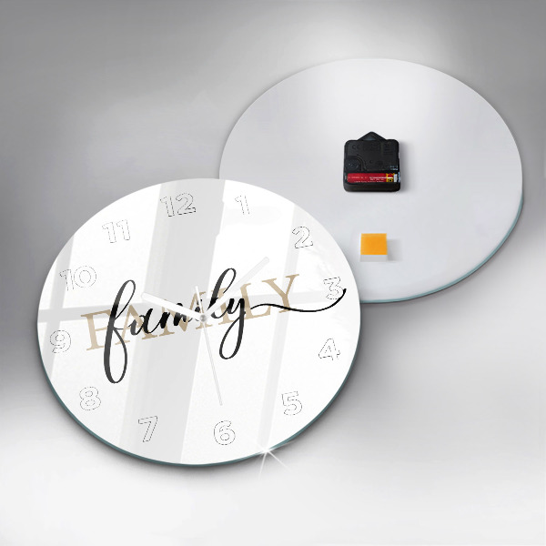Horloge ronde Inscription familiale